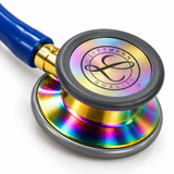 3M Littmann Classic III Stethoscope – Blue Tubing, Gold Binaurals & Rainbow Chestpiece