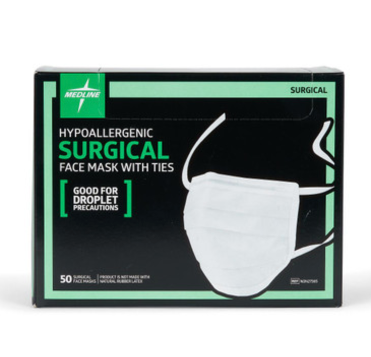 Hypoallergenic Filter Surgical Face Mask with Ties